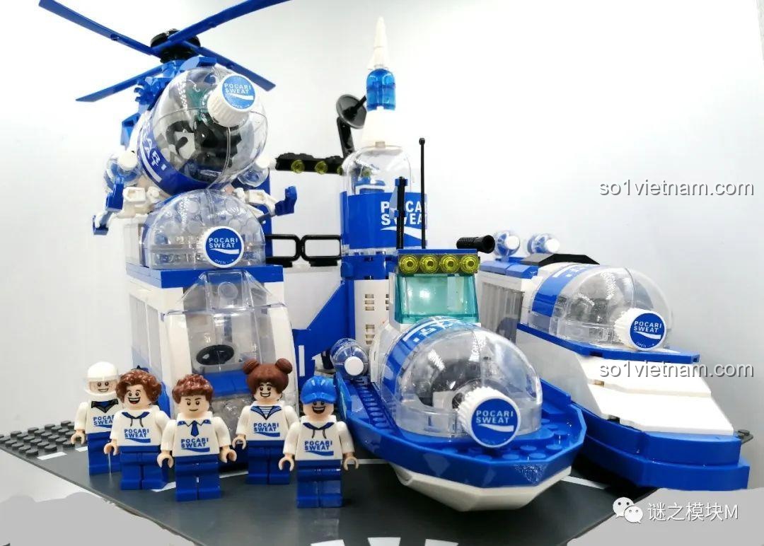 Đồ chơi lắp ghép phương tiện du lịch, toàn bộ 5 mô hình Pocari Sweat Blind Box JIE STAR JS22610, đồ chơi lắp ráp cho bé trai 6 tuổi, giá tốt.