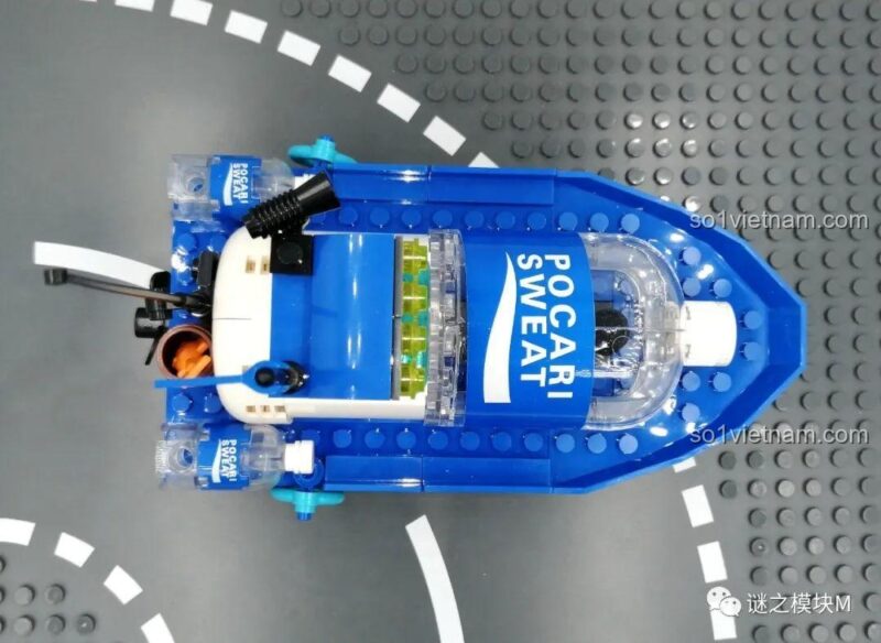 Bộ sưu tập phương tiện, mô hình thuyền tốc độ Pocari Sweat nhìn từ trên xuống, đồ chơi mô hình cho bé trai 6 tuổi, giá tốt.