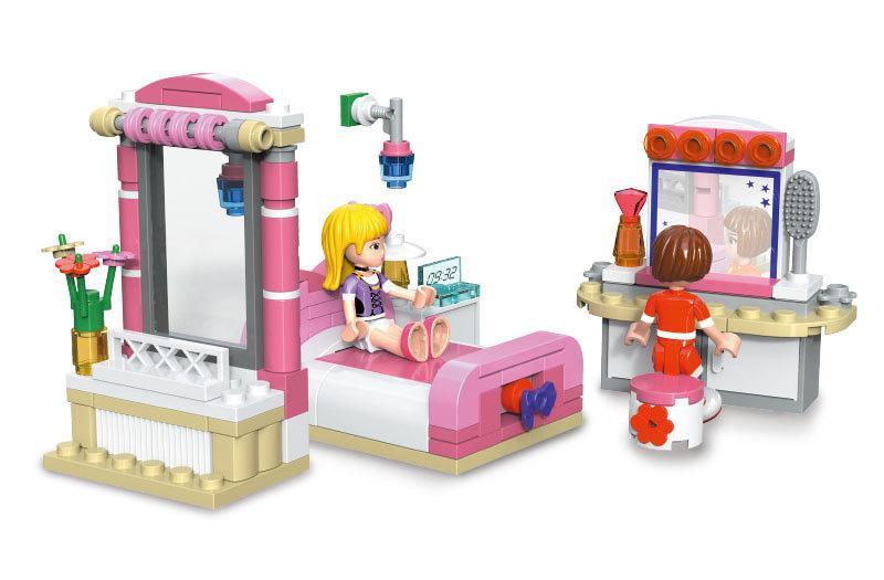 Bộ lắp ghép Phòng ngủ của Ke'er JIESTAR 20367 cho bé gái 6 tuổi, đồ chơi lắp ráp chất lượng cao, giá tốt.