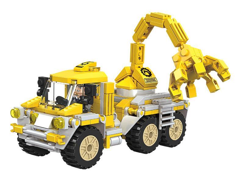 Bộ lắp ghép Xe Công Trình Gắp Gỗ JIESTAR 21033 chất lượng cao, đồ chơi lắp ráp cho bé trai 6 tuổi, giá tốt.