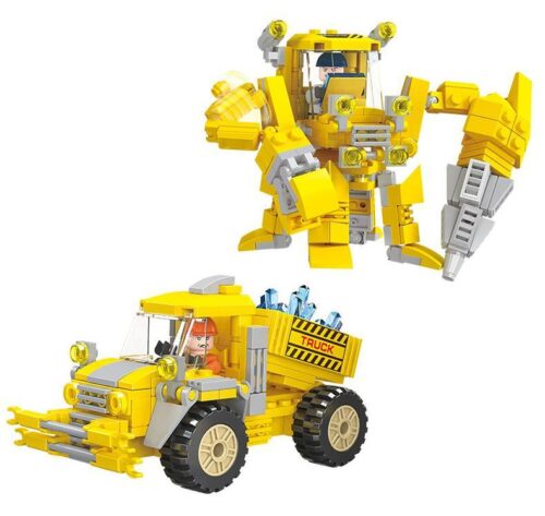 Bộ đồ chơi JIESTAR 21035 Xe Tải Biến Hình Robot Khai Thác Tinh Thể, mô hình 2 trong 1 cho bé trai 6 tuổi, phát triển tư duy sáng tạo.