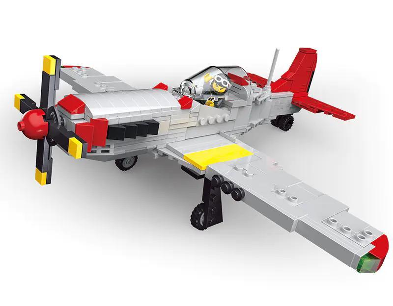 Bộ lắp ghép JIESTAR 23042 Máy Bay Chiến Đấu P-51D cho bé trai 6 tuổi, mô hình máy bay quân sự chất lượng cao, giá tốt