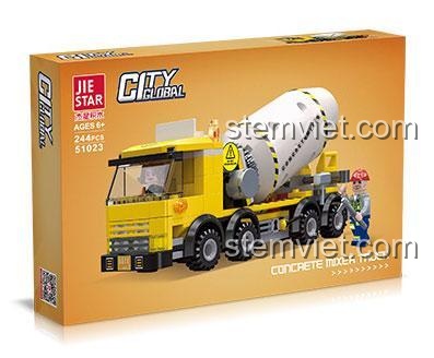 Hộp bộ lắp ráp xe công trình JIESTAR 51023, món quà sáng tạo cho bé trai.