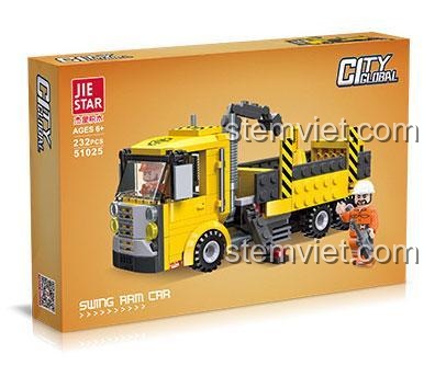 Hộp sản phẩm bộ đồ chơi JIESTAR 51025 Xe Vận Tải Đa Năng. Món quà cho bé trai 6 tuổi yêu thích xe cộ.