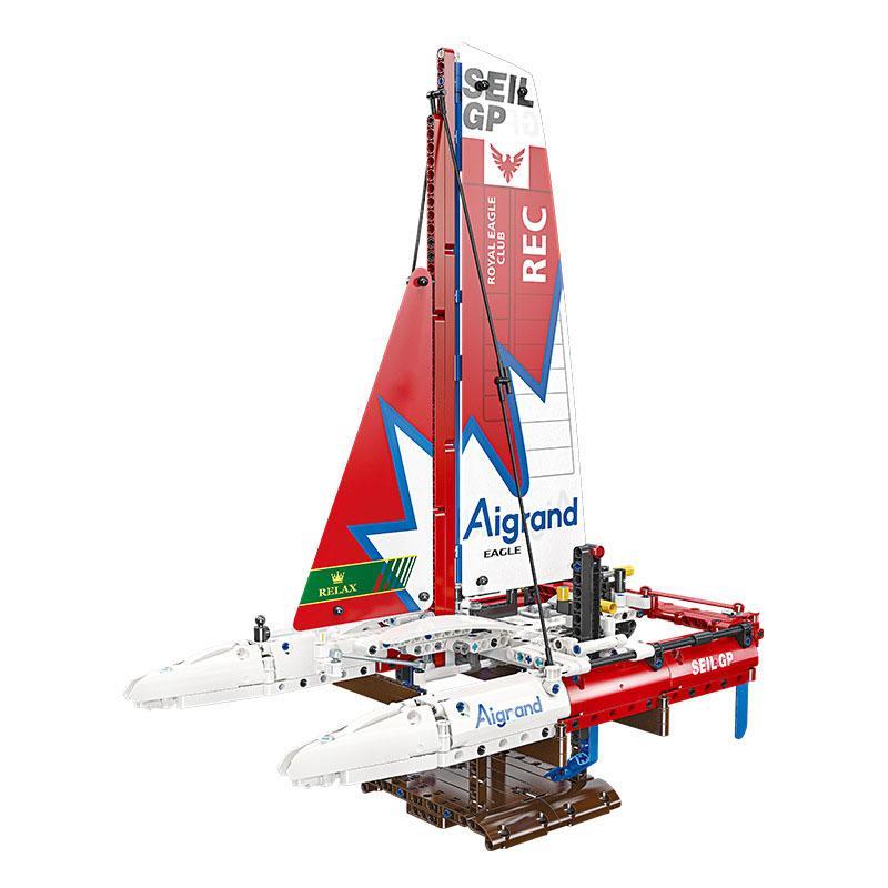 Mô hình lắp ráp Thuyền Buồm Hai Thân Cánh Ngầm F50 JIESTAR 58124, một bộ đồ chơi mô hình Technic dành cho bé trai 6 tuổi, giá rẻ.