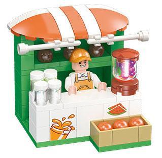 Bộ lắp ghép Quầy nước ép trái cây JIESTAR 58263 giá rẻ cho bé gái 6 tuổi, gồm 101 chi tiết và 1 minifigure người bán hàng.
