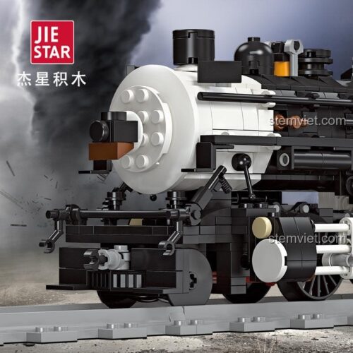Chi tiết đầu tàu hơi nước JIESTAR 59003, đồ chơi mô hình Xe Lửa Hơi Nước chất lượng cao.