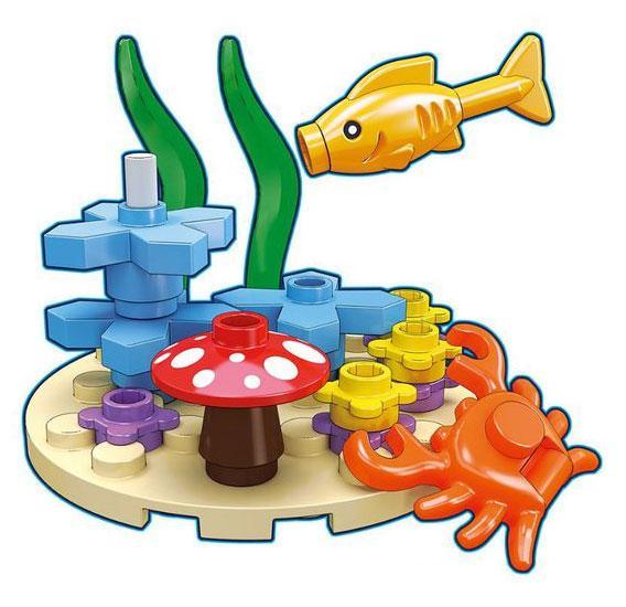 Bộ lắp ghép JIESTAR 59056 Thế giới biển sâu với cá vàng và cua, đồ chơi lắp ráp sáng tạo cho bé trai và bé gái 6 tuổi, giá tốt.