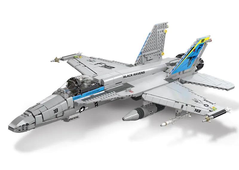 Bộ lắp ghép Máy bay chiến đấu FA-18 Hornet JIESTAR 61049, đồ chơi lắp ráp cho bé trai 8 tuổi giá tốt