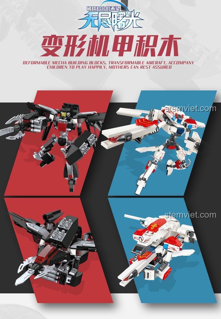 Robot chiến đấu Vô Tận Thự Quang 67013 có thể biến hình thành máy bay