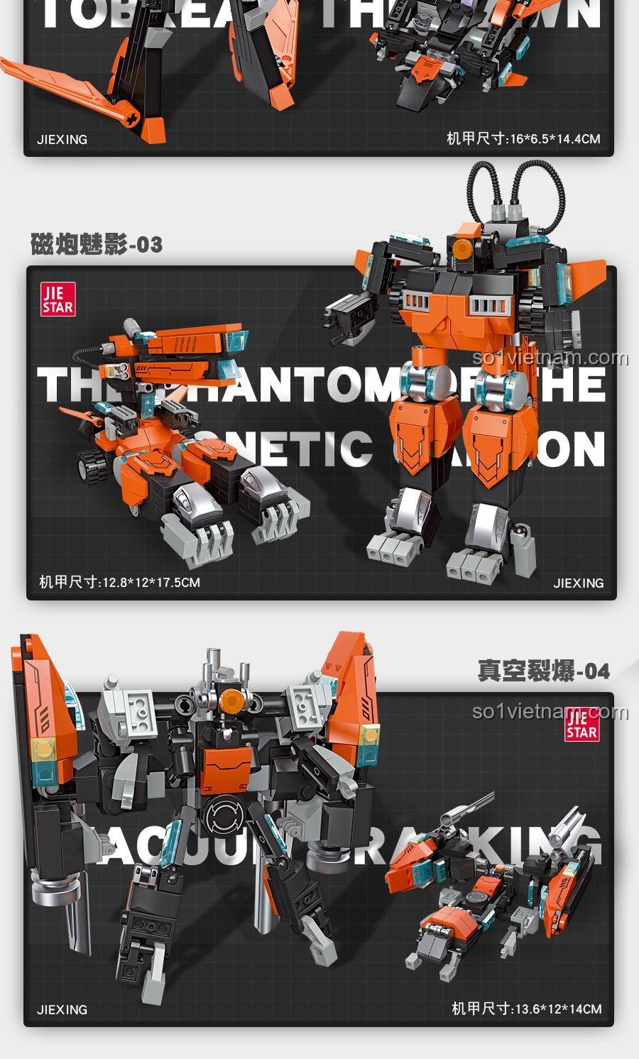 Mẫu 2 "Cracking the Sky to Break the Dawn" từ đồ chơi lắp ráp JIESTAR 67030 Kỵ Sĩ Titan, Robot Kỵ Sĩ Titan
