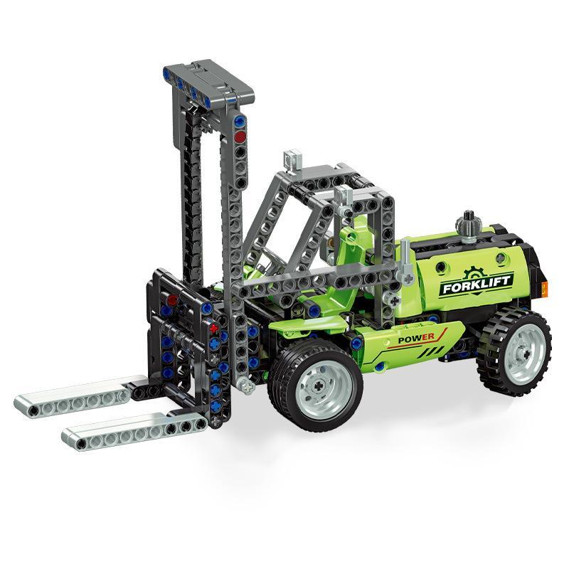 Bộ lắp ráp Xe nâng hàng JIESTAR 91000 với cơ cấu nâng hạ linh hoạt, đồ chơi cho bé trai 6 tuổi giá rẻ.