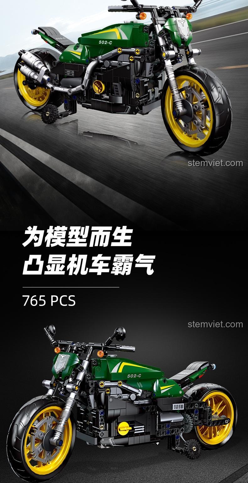 Ưu điểm sản phẩm JIESTAR 91022 Benelli 502C: thiết kế hấp dẫn, vật liệu tuyệt vời, khớp nối chặt chẽ, đồ trang trí sưu tầm.