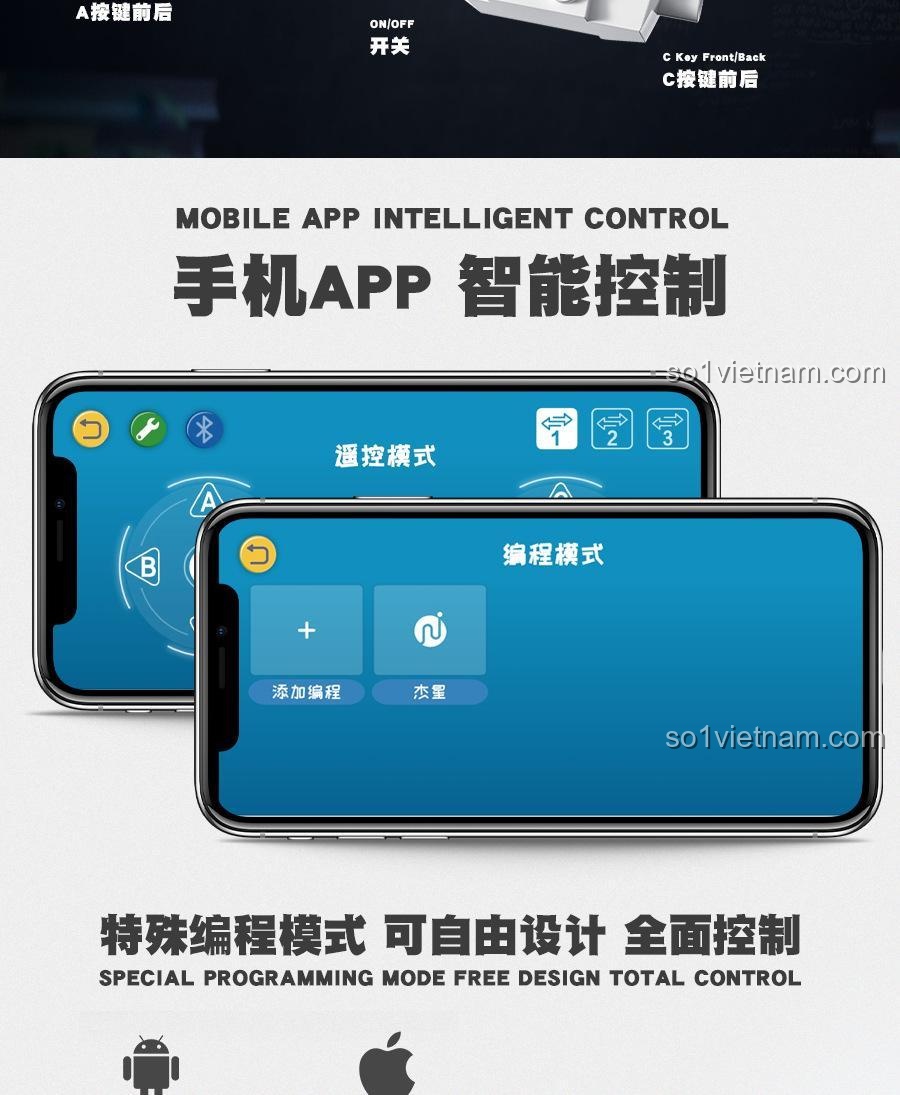 Mô hình xe đua Vision GT JIESTAR 92019 điều khiển thông minh bằng ứng dụng di động và chế độ lập trình, đồ chơi sáng tạo cho bé trai 6 tuổi, ưu đãi tốt
