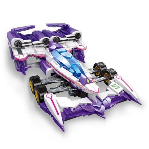 Bộ lắp ghép JIESTAR 92029 Xe Đua AN-21 Ogre màu tím trắng, mô hình tốc độ tối thượng từ anime Future GPX Cyber Formula SIN, đồ chơi lắp ráp chất lượng cao cho bé trai 6 tuổi.