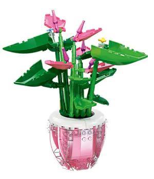 bộ xếp hình JIESTAR 92361 Cây Hồng Môn, chậu cây Hồng Môn lắp ráp cho bé gái 6 tuổi, giá rẻ