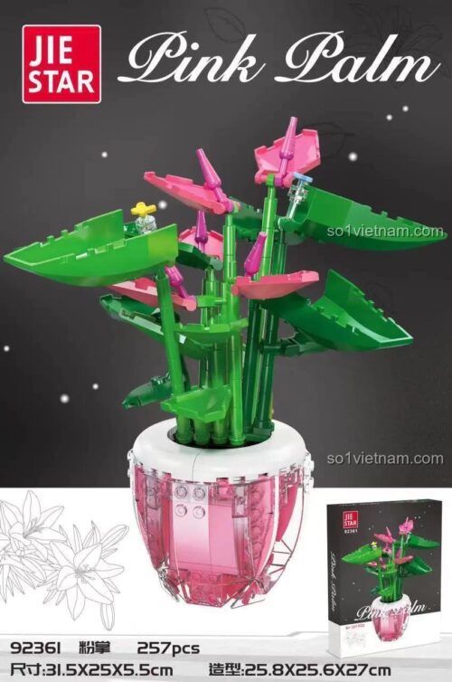 đồ chơi mô hình Cây Hồng Môn JIESTAR 92361, bộ lắp ghép Cây Hồng Môn cho bé gái 6 tuổi, giá tốt