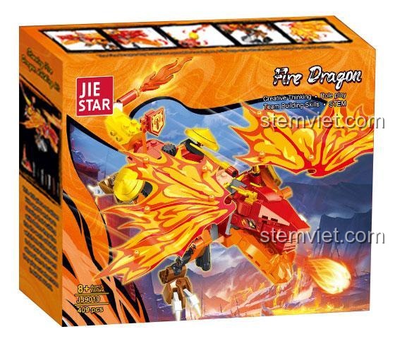 Hộp đồ chơi mô hình Rồng Lửa JIESTAR 9019, quà tặng sinh nhật cho bé trai.