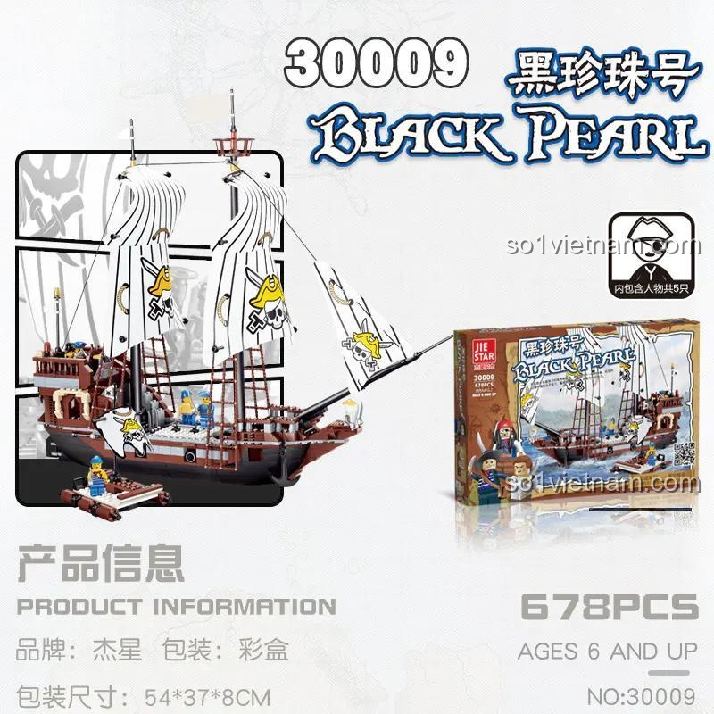 Hộp sản phẩm Thuyền Cướp Biển Black Pearl JIESTAR 30009