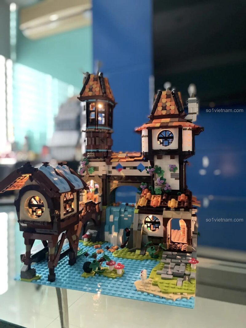 Mô hình JIESTAR 89149 The Riverside Scholars lắp ráp với đèn LED lung linh, 2488 chi tiết, phù hợp cho bé trai 6 tuổi