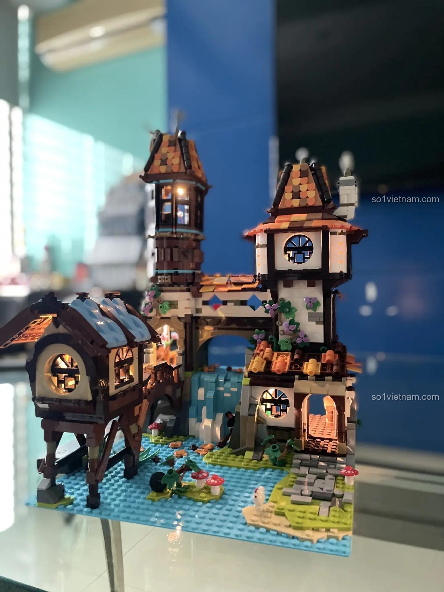 Mô hình JIESTAR 89149 The Riverside Scholars lắp ráp với đèn LED lung linh, 2488 chi tiết, phù hợp cho bé trai 6 tuổi