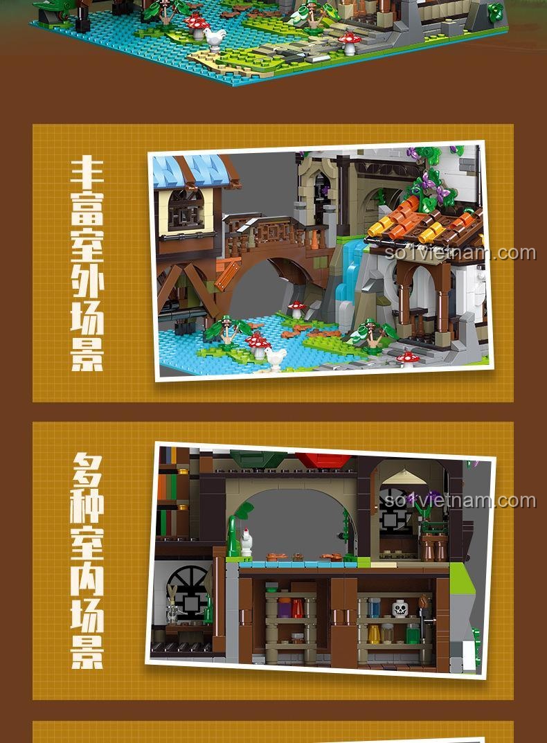 Mô hình JIESTAR 89149 The Riverside Scholars tự lắp ráp, 2488 chi tiết, có đèn LED, phù hợp cho bé trai 6 tuổi