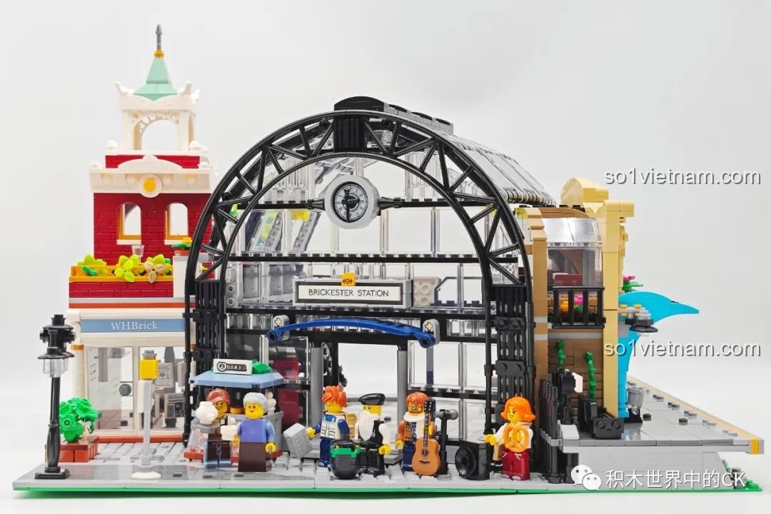 Tổng quan mô hình JIESTAR 89154 Nhà Ga Chuyến Tàu Gặp Gỡ nhìn từ góc 3/4