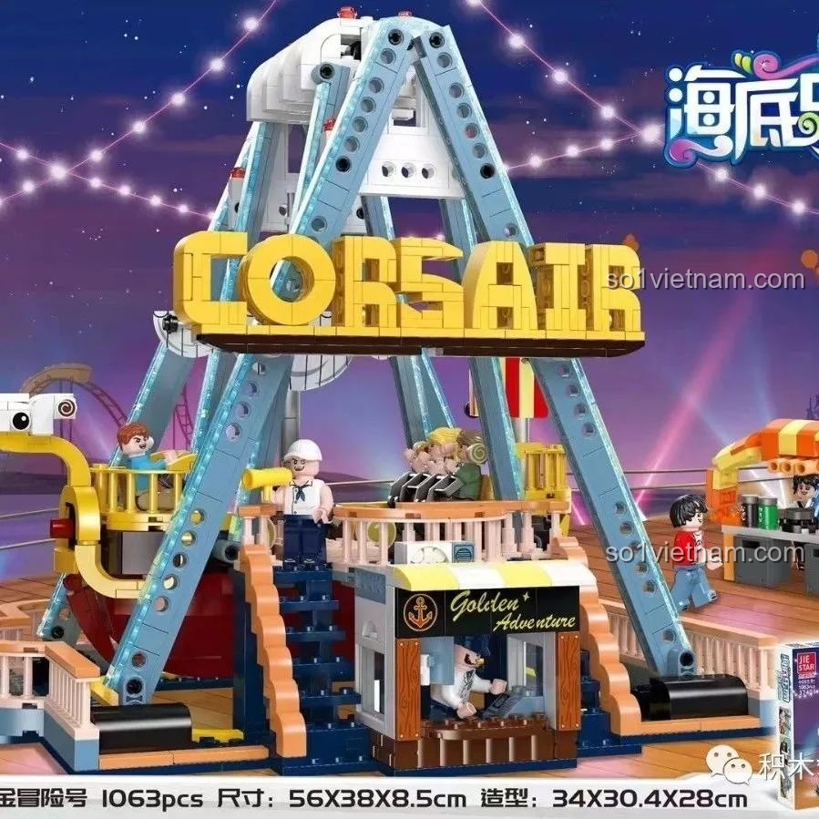 Toàn cảnh mô hình JIESTAR 89154 Nhà Ga Chuyến Tàu Gặp Gỡ