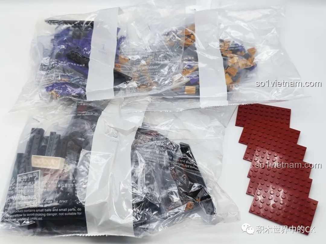 Các túi chi tiết được sắp xếp gọn gàng cho mô hình kiếm Amenoma Kageuchi JIESTAR 92031