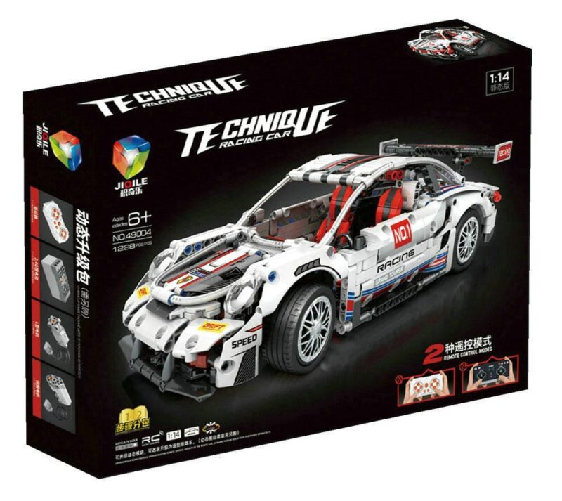 Bộ lắp ráp JIQILE 49004 Porsche 911 RSR điều khiển từ xa, mô hình xe đua tỉ lệ 1:14 với 1228 chi tiết, đồ chơi lắp ghép chất lượng cao cho bé trai 6 tuổi, giá tốt.