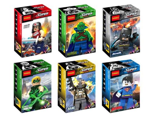Bộ 6 Minifigure Siêu Anh Hùng DC JiSi 0216 giá tốt, đồ chơi lắp ráp nhân vật siêu anh hùng cho bé trai 6 tuổi, bộ đồ chơi minifigure DC Comics chất lượng cao.