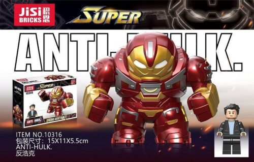 Bộ lắp ráp Giáp Anti-Hulk JiSi 0316, đồ chơi mô hình Người Sắt Anti-Hulk cho bé trai 6 tuổi, chất lượng cao.