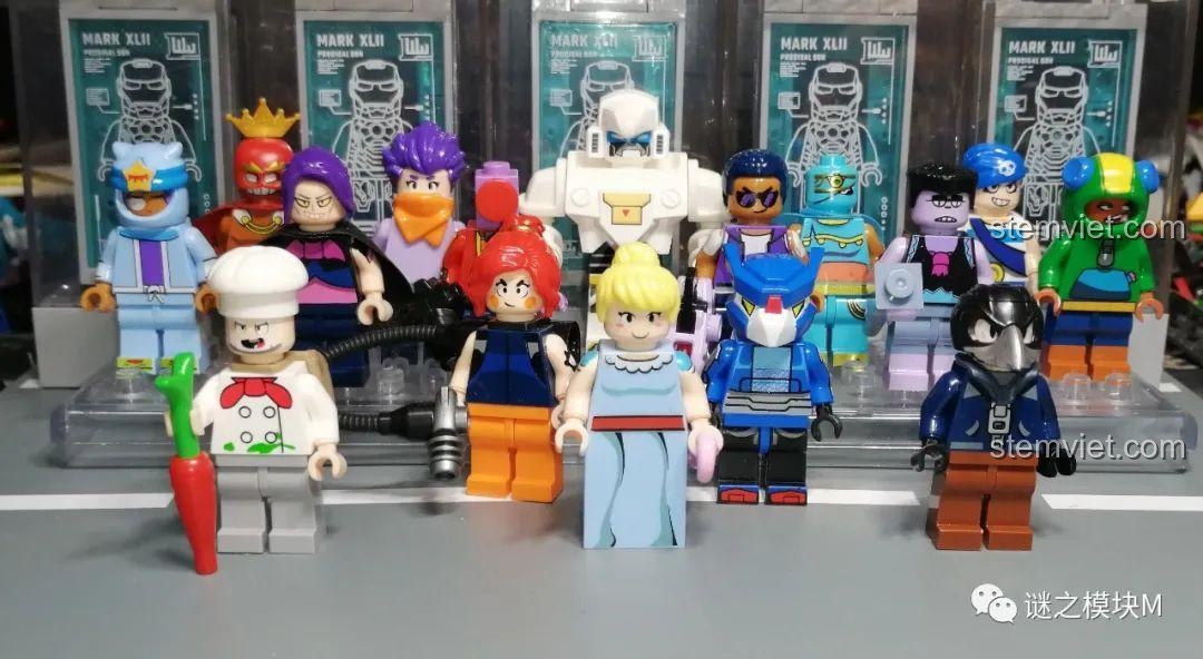 Toàn bộ bộ 12 minifigure JiSi 1702 Brawl Stars chụp thực tế, đồ chơi lắp ghép giá tốt