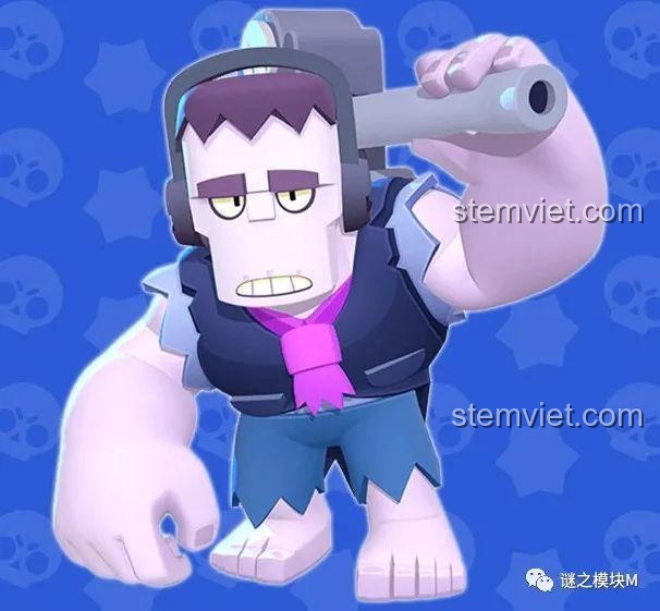 Minifigure Frank Brawl Stars JiSi 1702, đồ chơi lắp ghép nhân vật game