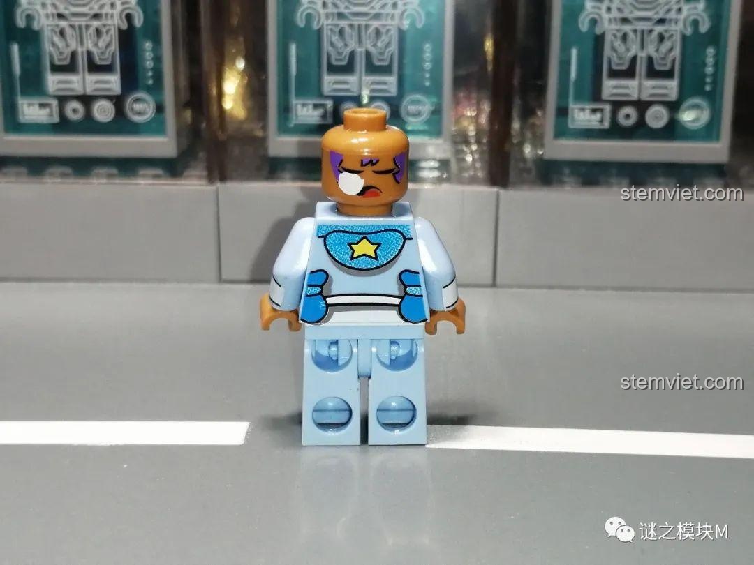 Minifigure Sandy Brawl Stars JiSi 1702 với phụ kiện kẹo mút, đồ chơi lắp ghép