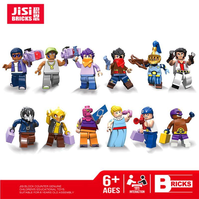 Bộ đồ chơi Brawl Stars JiSi 1703 minifigure, bộ sưu tập nhân vật game cho bé trai 6 tuổi, giá tốt.