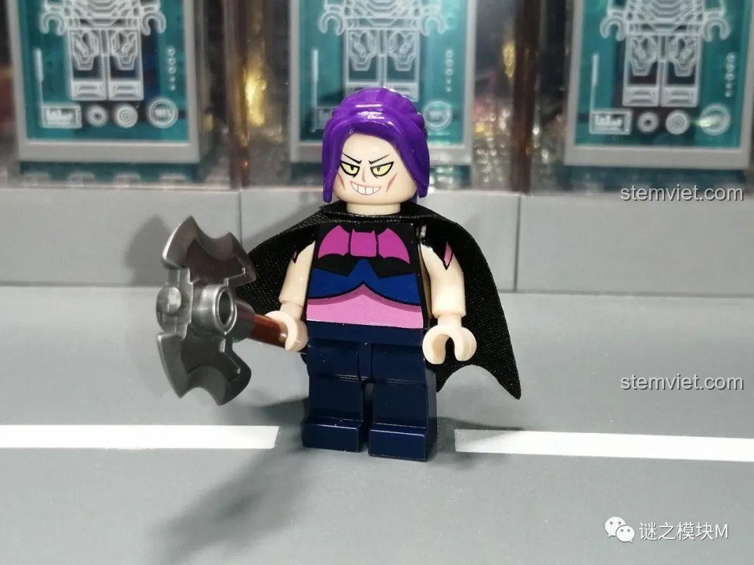 Minifigure Brawl Stars JiSi 1703 nhân vật Pam, đồ chơi lắp ghép cho bé trai 6 tuổi, chất lượng cao.