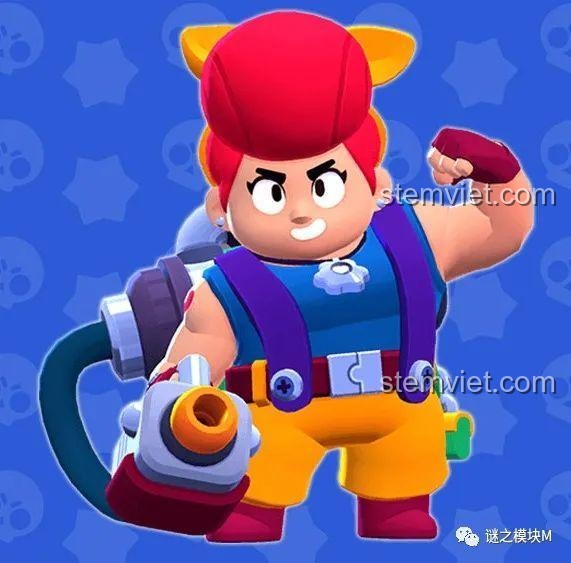 Bộ 12 Nhân Vật BRAWL STARS JISI 1712 - Nhân vật Pam