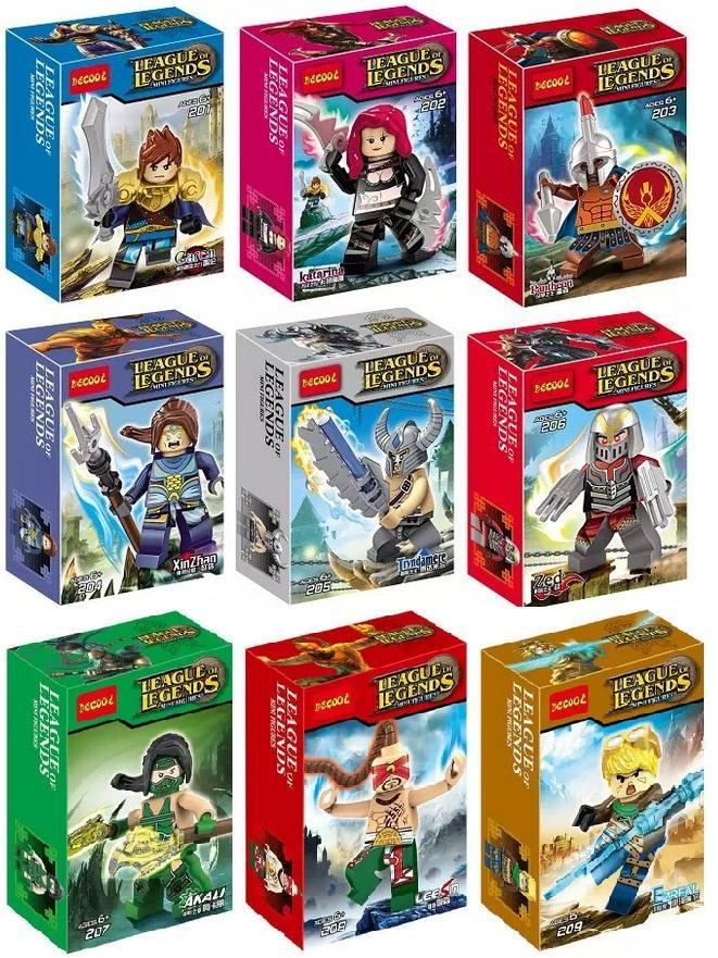 Bộ 9 Minifigure Liên Minh Huyền Thoại JiSi 202 với 9 nhân vật game LOL độc đáo, đồ chơi lắp ghép chất lượng cao cho bé trai 6 tuổi, giá tốt.