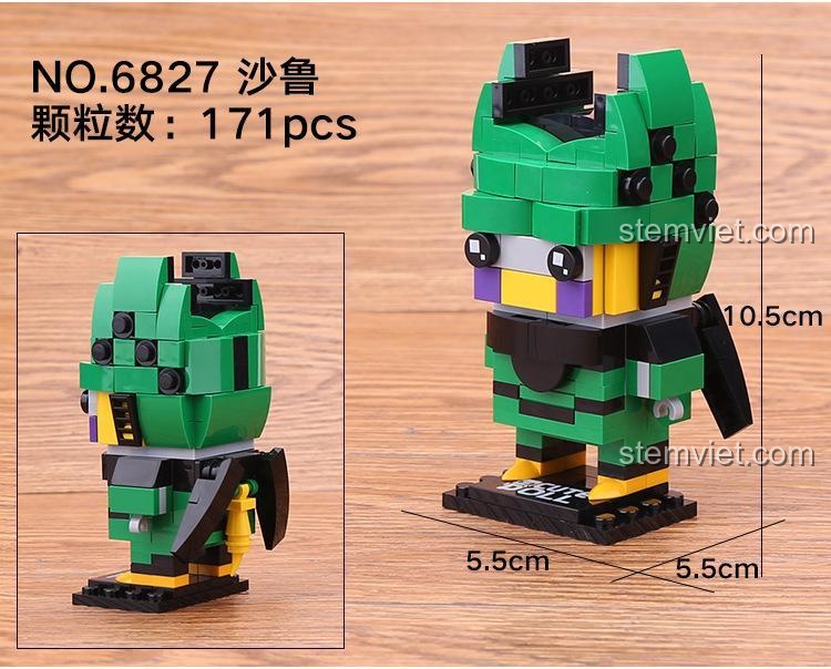 Kích thước thực tế của đồ chơi mô hình Cell Hoàn Hảo 6827, cao 10.5cm.