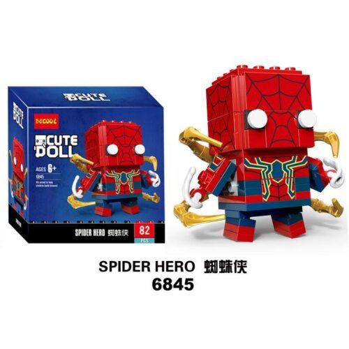 Bộ lắp ghép Người Nhện JiSi DECOOL 6845 phong cách BrickHeadz 82 mảnh ghép cho bé trai 6 tuổi giá tốt