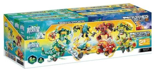 Hộp lớn bộ lắp ráp Jizhixing 84002 Biệt Đội Robot Thiết Giáp Biến Hình cho bé trai 6 tuổi, giá rẻ.
