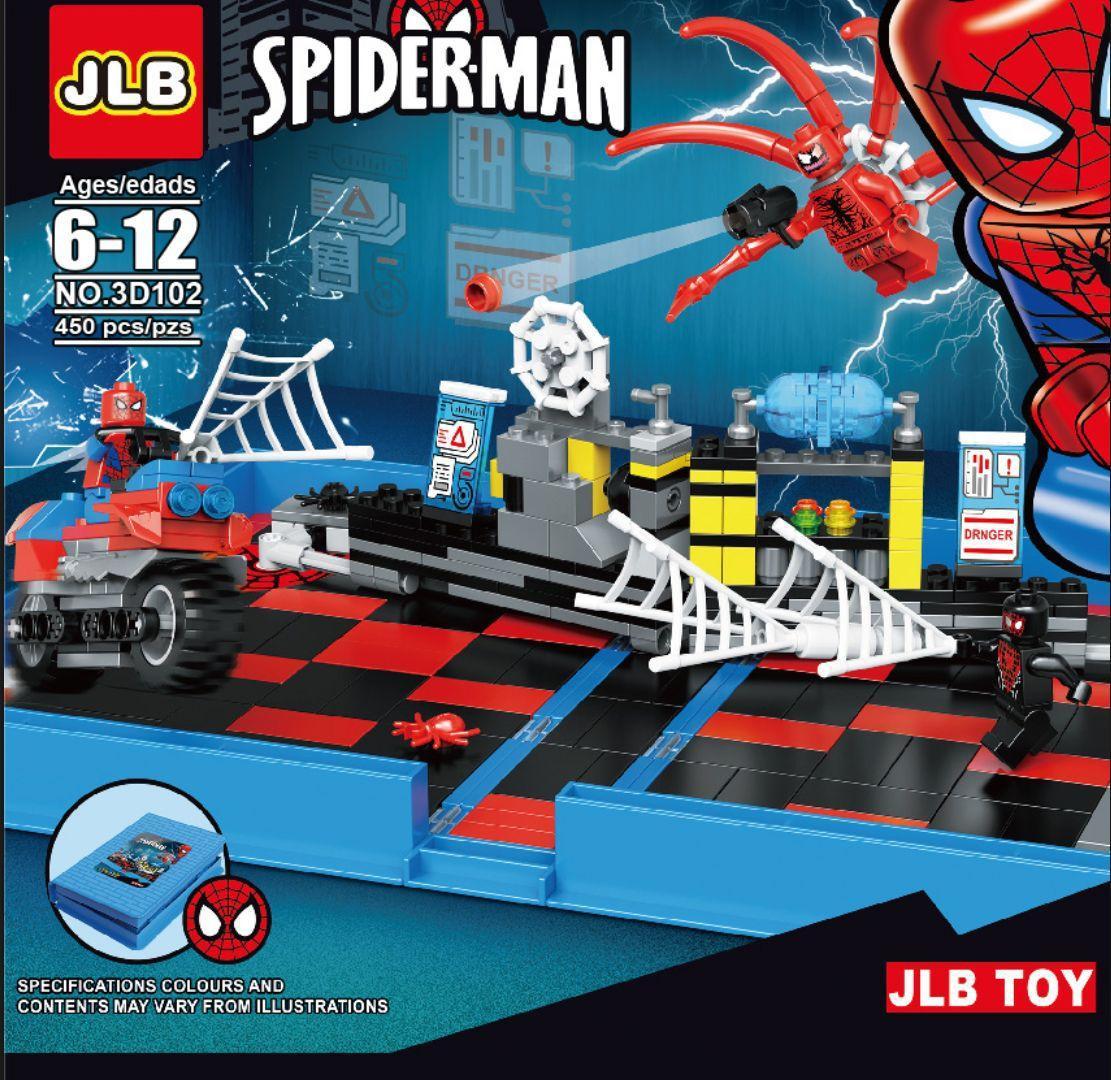 Bộ đồ chơi Người Nhện JLB 3D102 cho bé trai 6-12 tuổi, mô hình sách lắp ráp Người Nhện 450 mảnh giá tốt