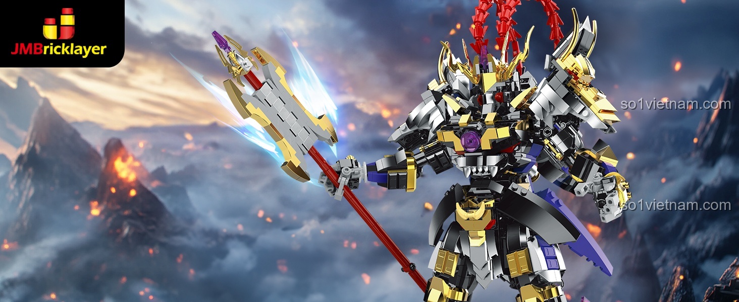 JMBricklayer 70155 Mô hình Giáp Lữ Bố với cảnh quan