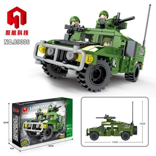 Bộ lắp ghép Xe Hummer Quân Sự Juhang 89006 cho bé trai 6 tuổi, đồ chơi mô hình quân sự giá tốt