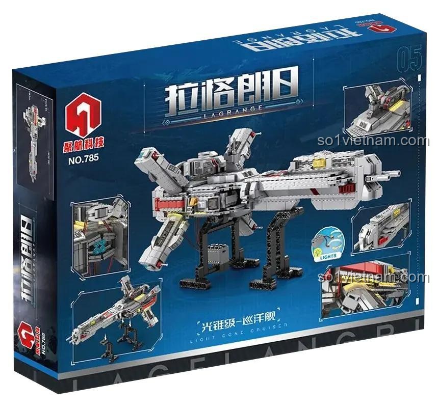 Chi tiết hộp sản phẩm Infinite Universe Lagrange - Light Cone Class Cruiser Juhang Technology 785