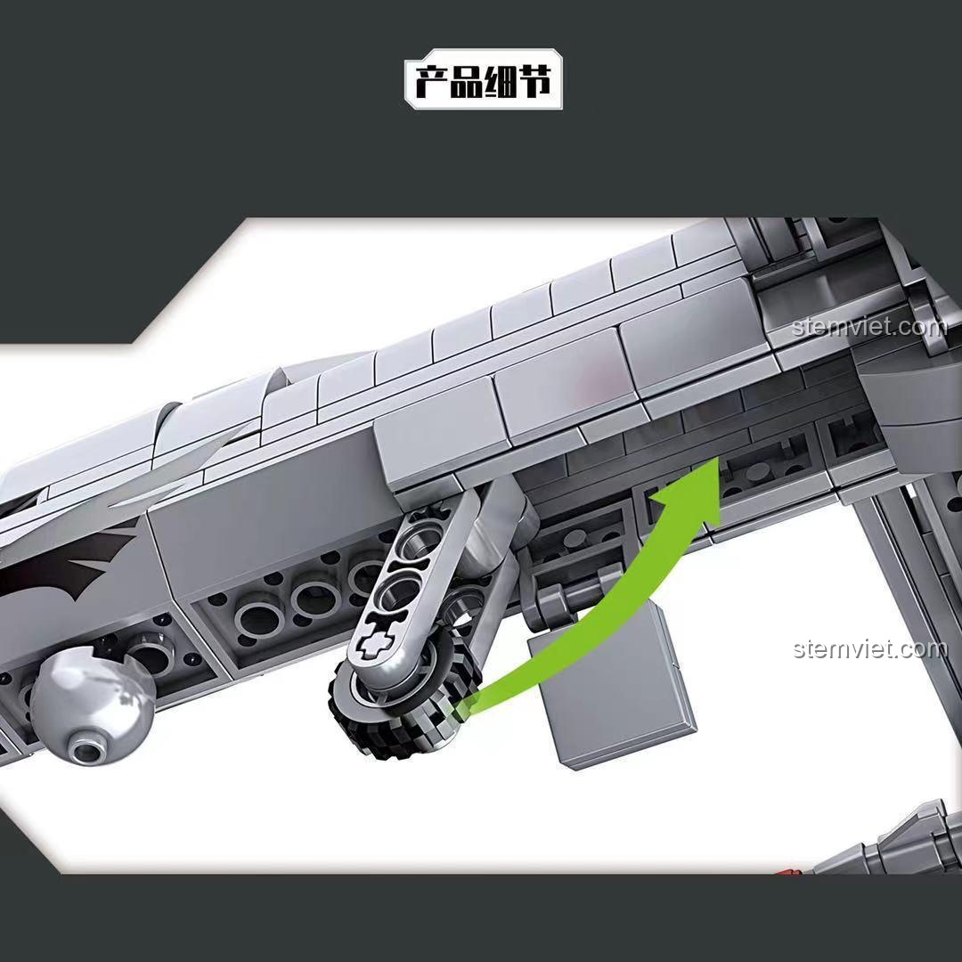 Chi tiết càng đáp máy bay không người lái Wing Loong UAV-2 88011 738 mảnh