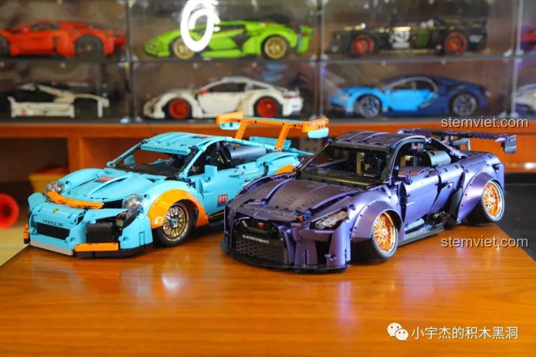 Chi tiết vòm bánh xe màu tím mô hình K Box Nissan GT-R 1:10