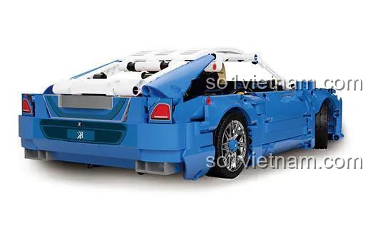 đồ chơi mô hình K Box, bộ xếp hình xe thể thao màu xanh dương trắng, cho bé trai 8 tuổi, giá rẻ