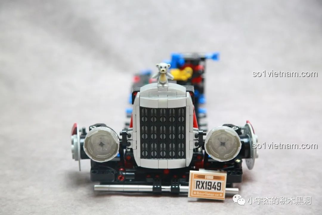 Phần đuôi xe K盒子 10509 Xe Hot Rod 1949 Độ Chế.